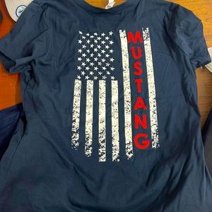 Dark navy ladies combed cotton Ford Mustang print! New without tags